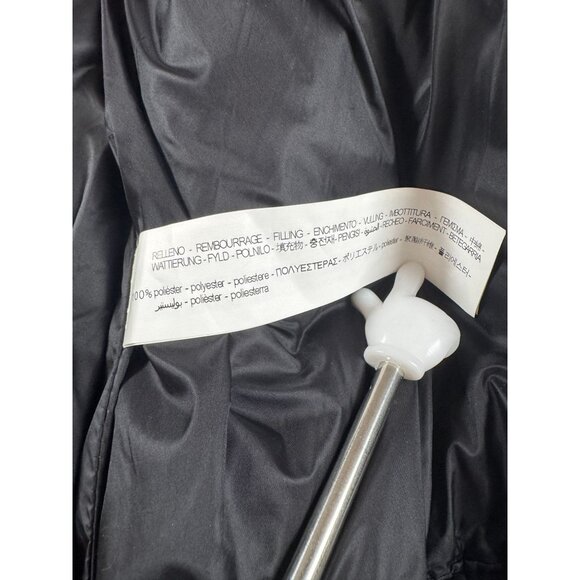 Zara Womens Quilted Black Warm Packable Full Zip Jacket With Stretch Cuffs & Dra - Picture 9 of 9